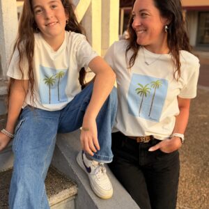 Tee-shirt Palmiers - Duo mère-fille