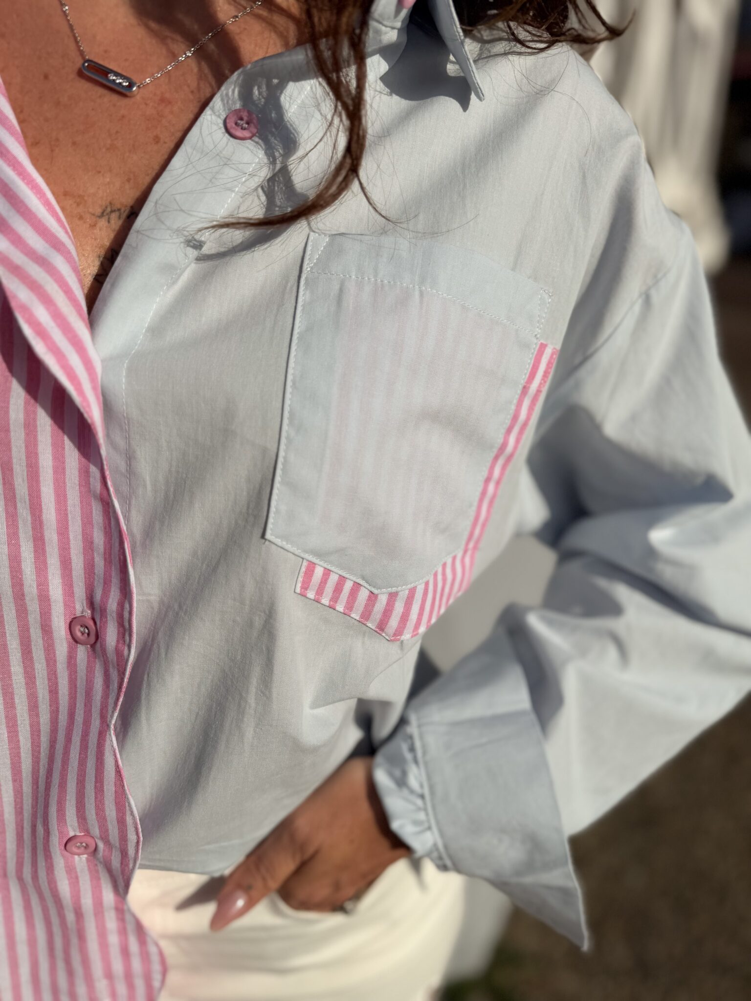 Chemise bicolore rayée – Image 2