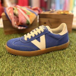 basket victoria pour femme bleu en daim