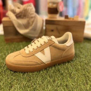 basket victoria femme en daim couleur ecru